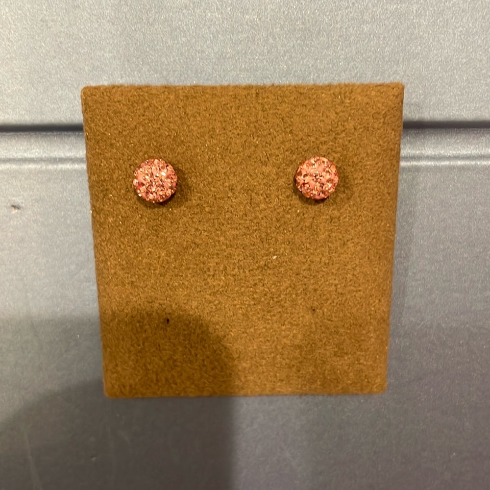Girls Pink Sparkle earrings